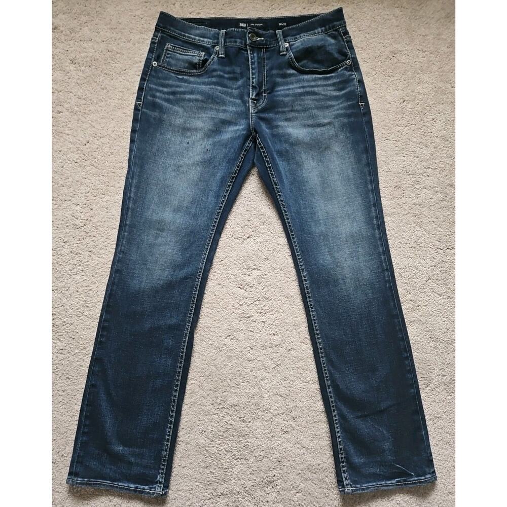 BKE Jeans Mens 36x32 Blue Jake Straight Leg Denim Stretch Casual AS IS
